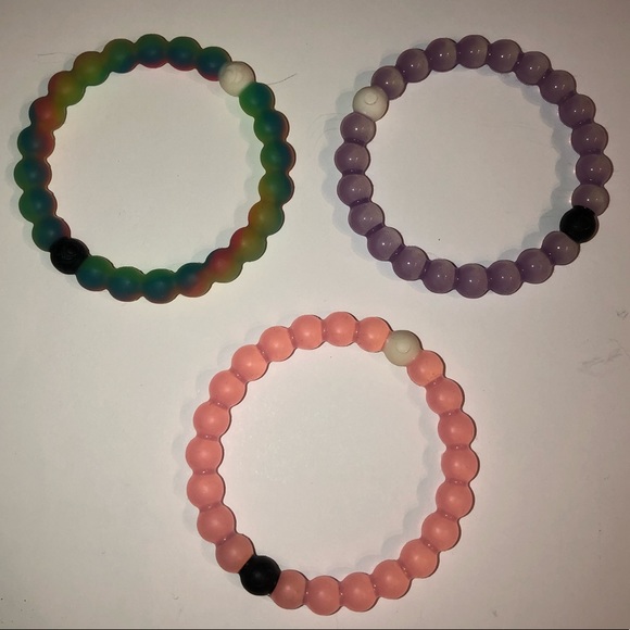 Bundle of Lokai Bracelets Rainbow, Purple, Pink - Picture 2 of 2